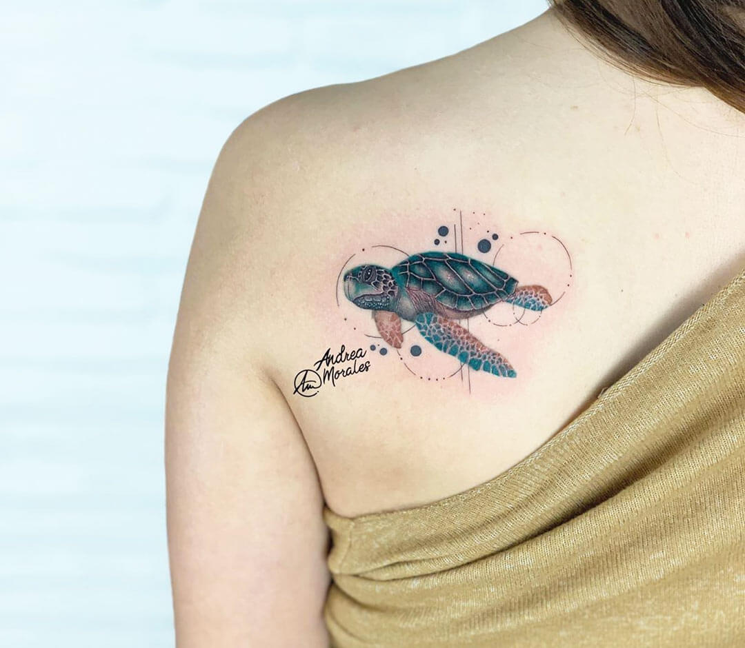 Sagusca on Tumblr: Realistic full color turtle Done at @southsideinktattoo # turtle #sea #ocean #inkstagram #tatuaje #tattooist #tattooartist...