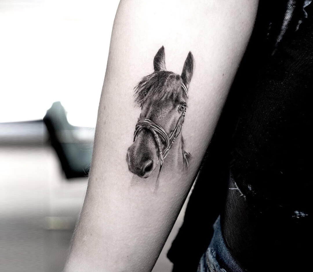 Tip 97+ about horse face tattoo unmissable .vn