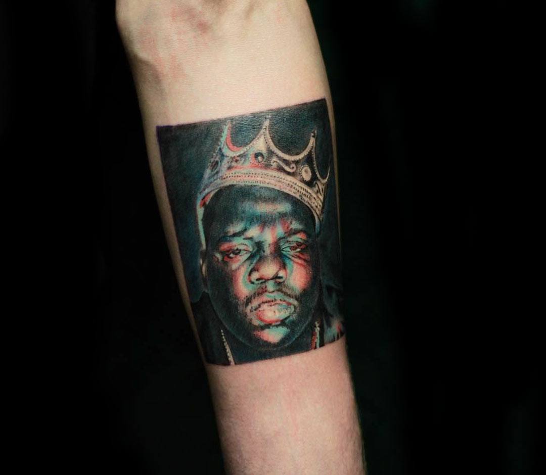 Cecil Porter Studios  Notorious BIG Tattoo from yesterday Tons of