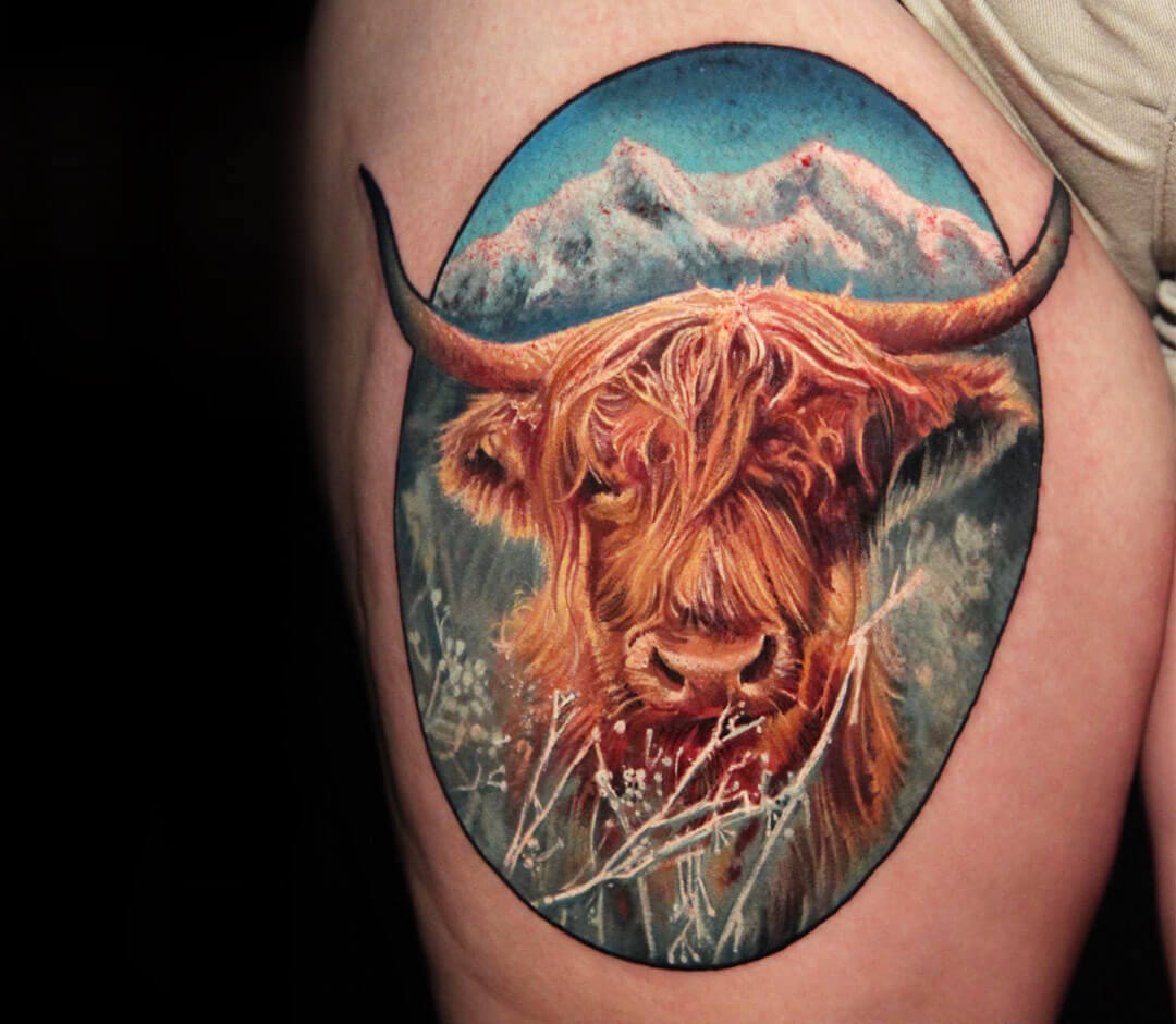 Details 167+ highland cow tattoo best