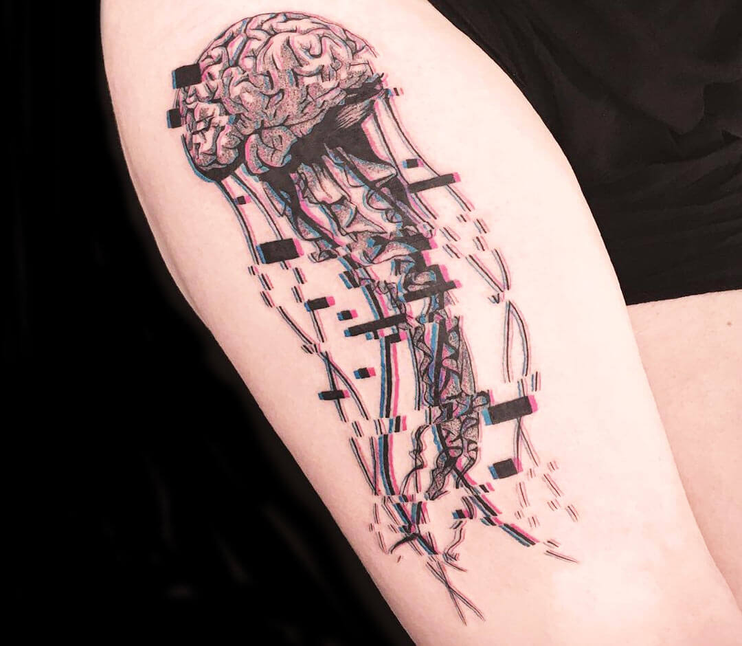 third eye art on Tumblr: Human brain DNA tree. #dna #brain #tree  #treetattoo #geektattoo #science #ribcagetattoo #blackandgray #tattoo  #tattooed...