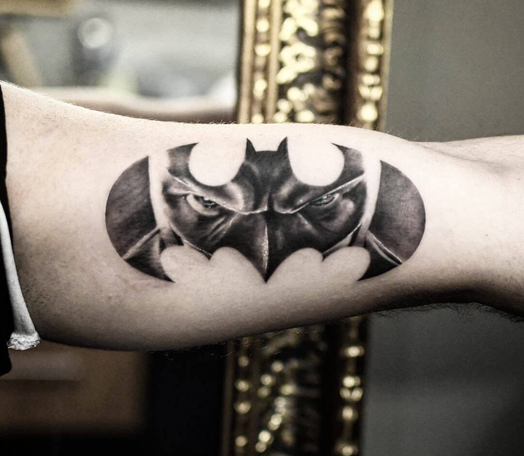 Batman Dripping Ink Logo Temporary Tattoo | Superman Stuff