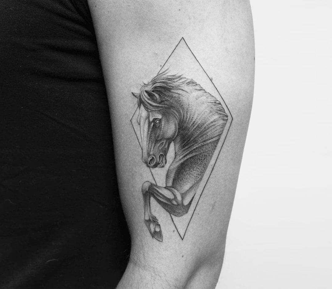 Tattoo uploaded by Jon Bathurst • Horse tattoo by Jon Bathurst #JonBathurst  #horse #illustrative #realism #blackwork #animal #nature • Tattoodo