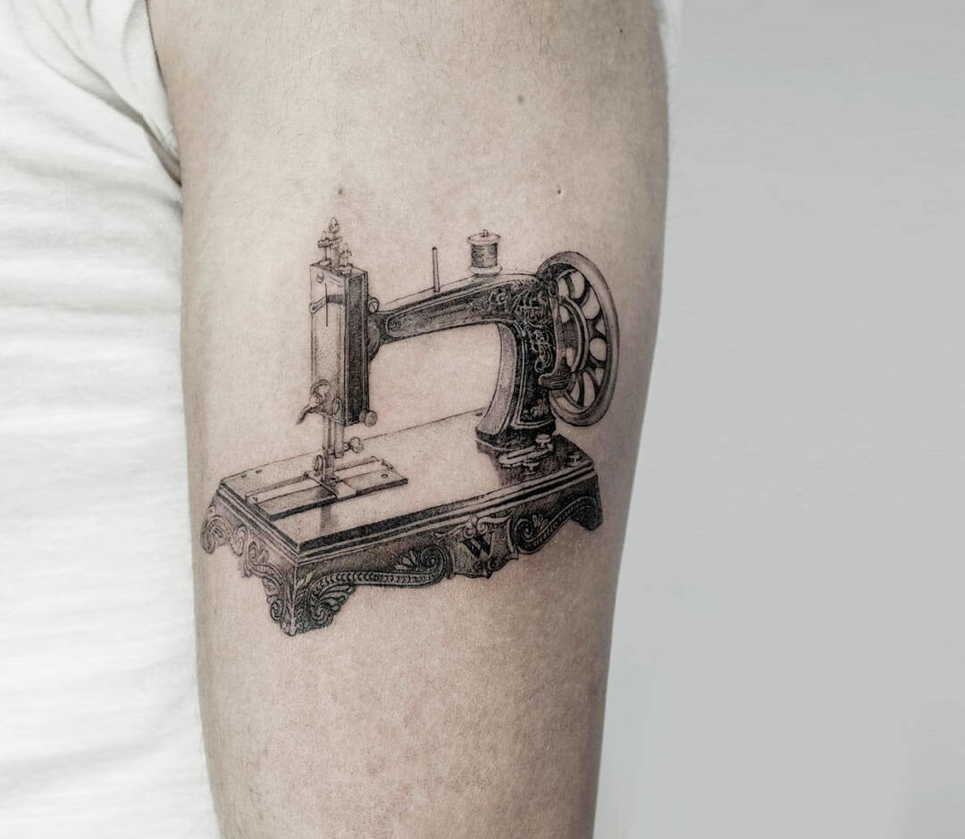 first pass on this Singer sewing machine A really fun but meaningful one  Thanks for the trust Josee  By Main Street Tattoo  Facebook