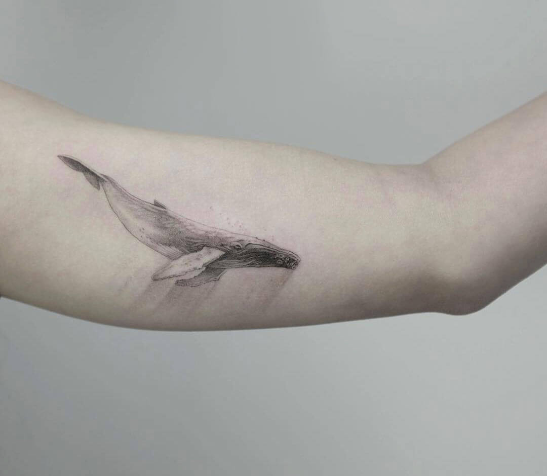 Simple Whale Tattoo