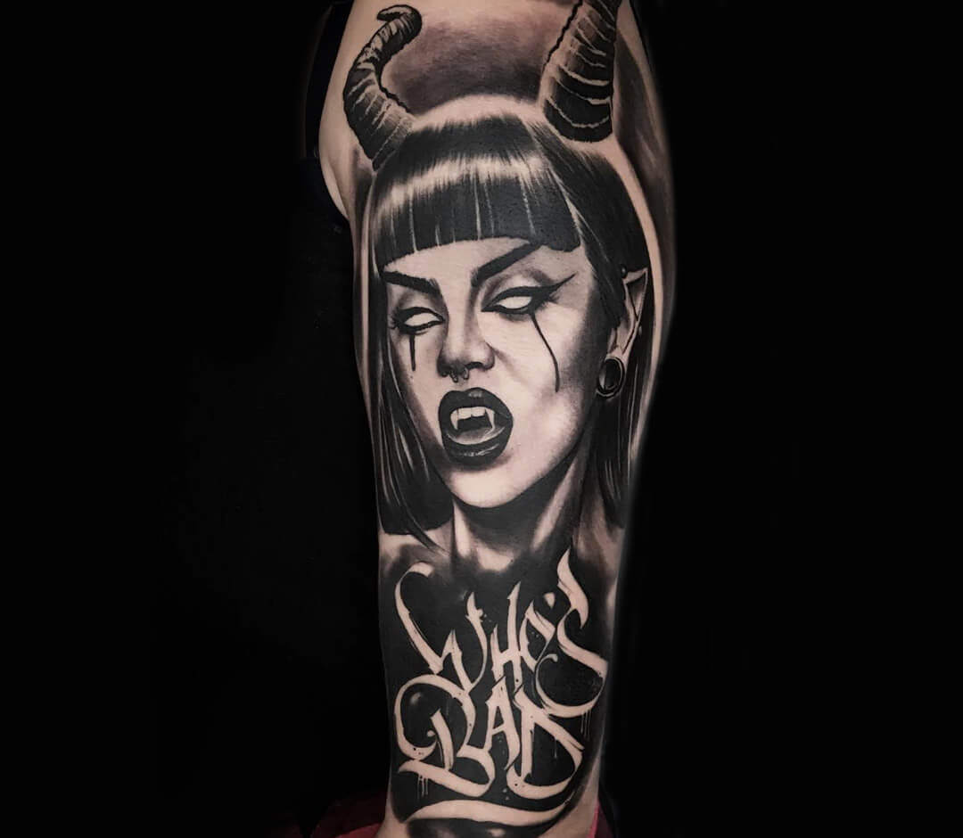 Vampire tattoo by Jackart Tattoo | Photo 31570