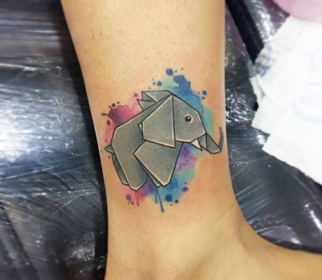 Tattoo of Elephants, Geometrics, Origami