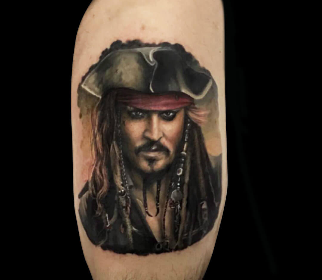Jack Sparrow tattoo by Kevin Giangualano | Photo 31203