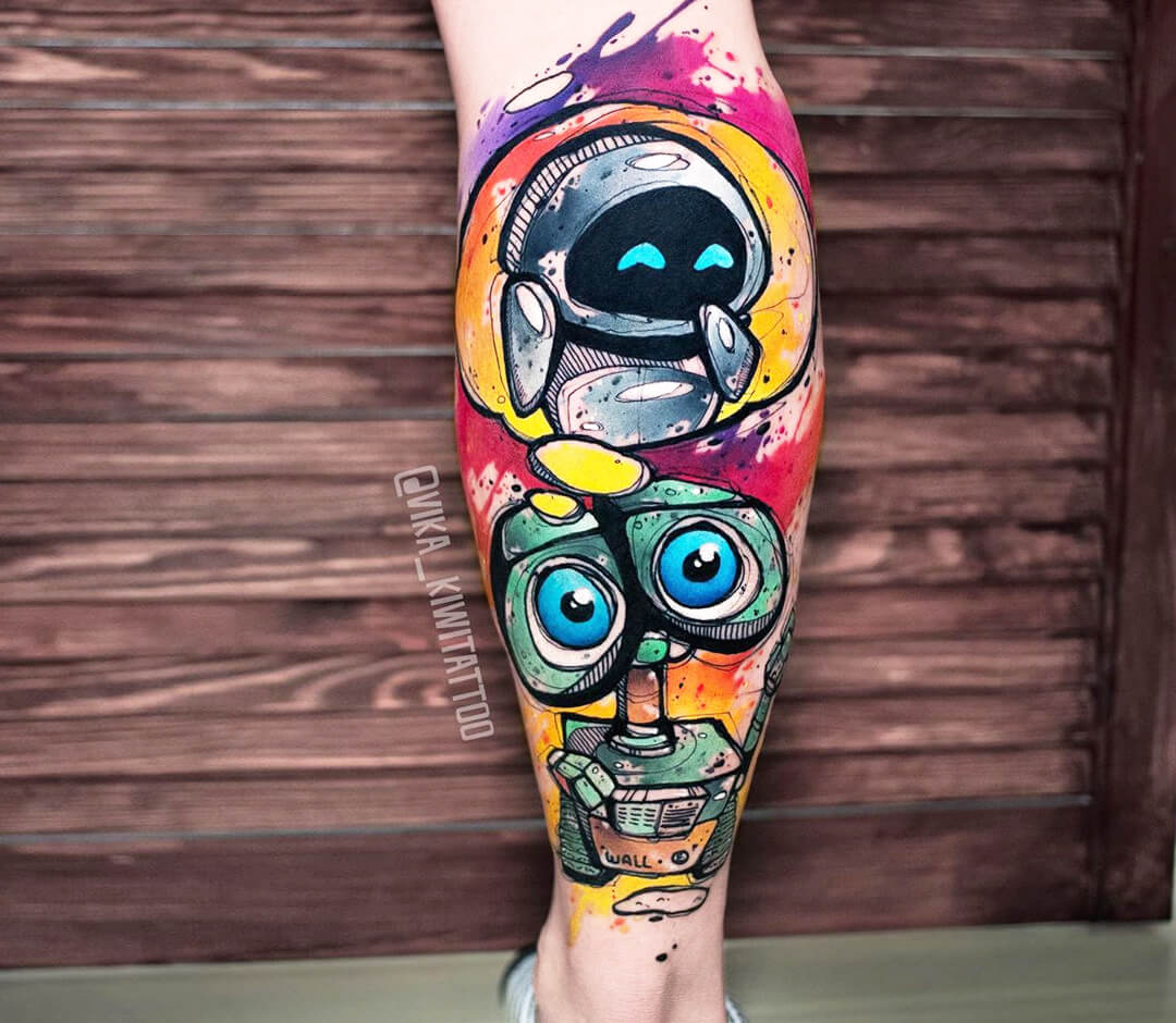 What is this style called And is anyone willing to draw up a WallE and Eve  in a similar style Tyy  rTattooDesigns
