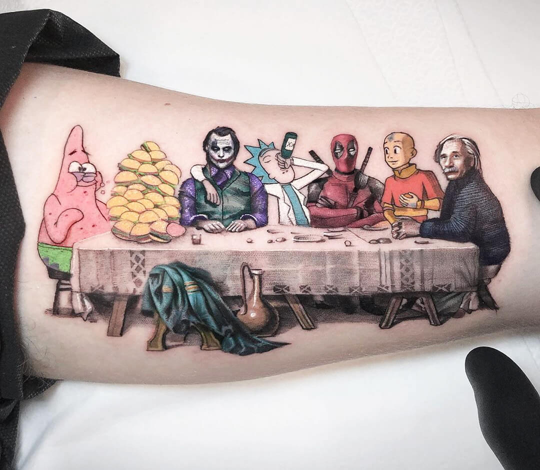 MJ on Instagram Last supper tattoo done  Working time about 30hours The Last  Supper oil on panel c 1562 by Joan de Joanes Was great to work