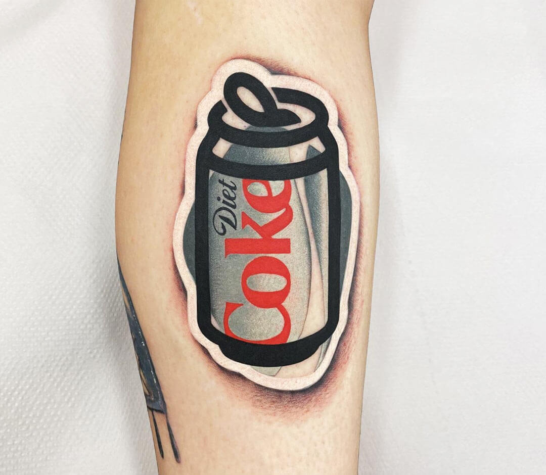 Diet Coke tattoo by Mambo Tattooer Photo 31244