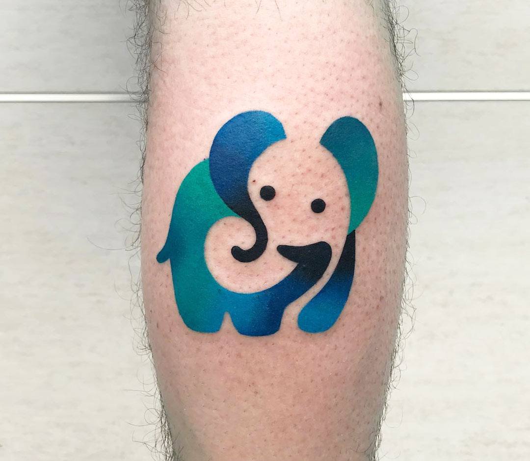Little Elephant Foot Temporary Tattoo Sticker - OhMyTat