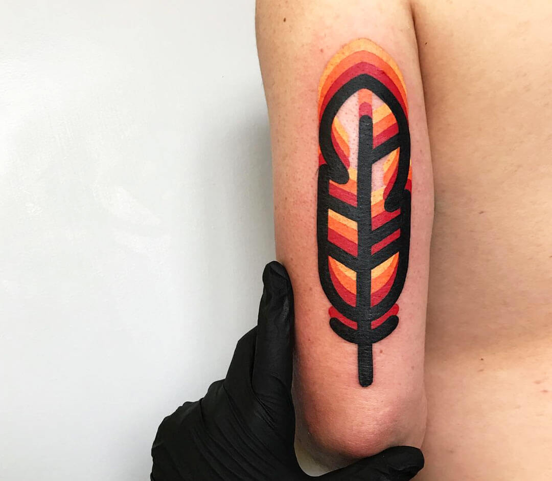 Phoenix Feathers Tattoo by Adam Sky Rose Golds Tattoo San Francisco  California  rtattoos