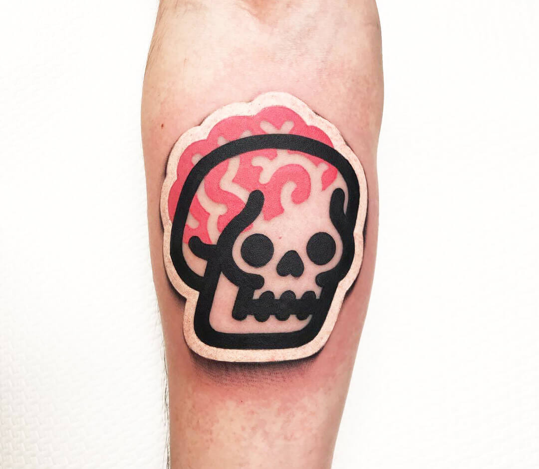 inktober2021 #tattoo #ink #alamogordo #brain | By Sugar Skull StudioFacebook