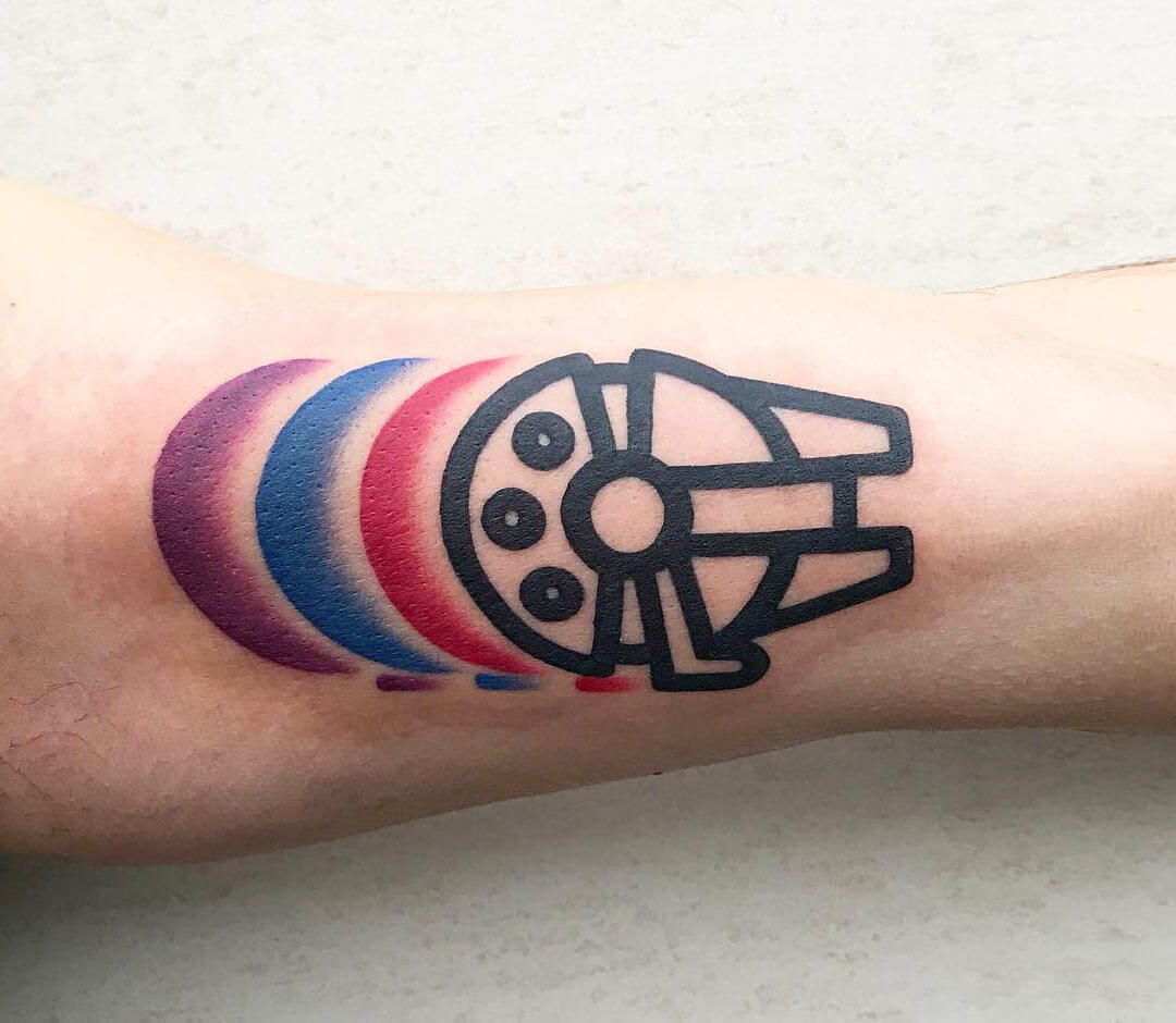 101 Best Millennium Falcon Tattoo Ideas You Have To See To Believe   Outsons