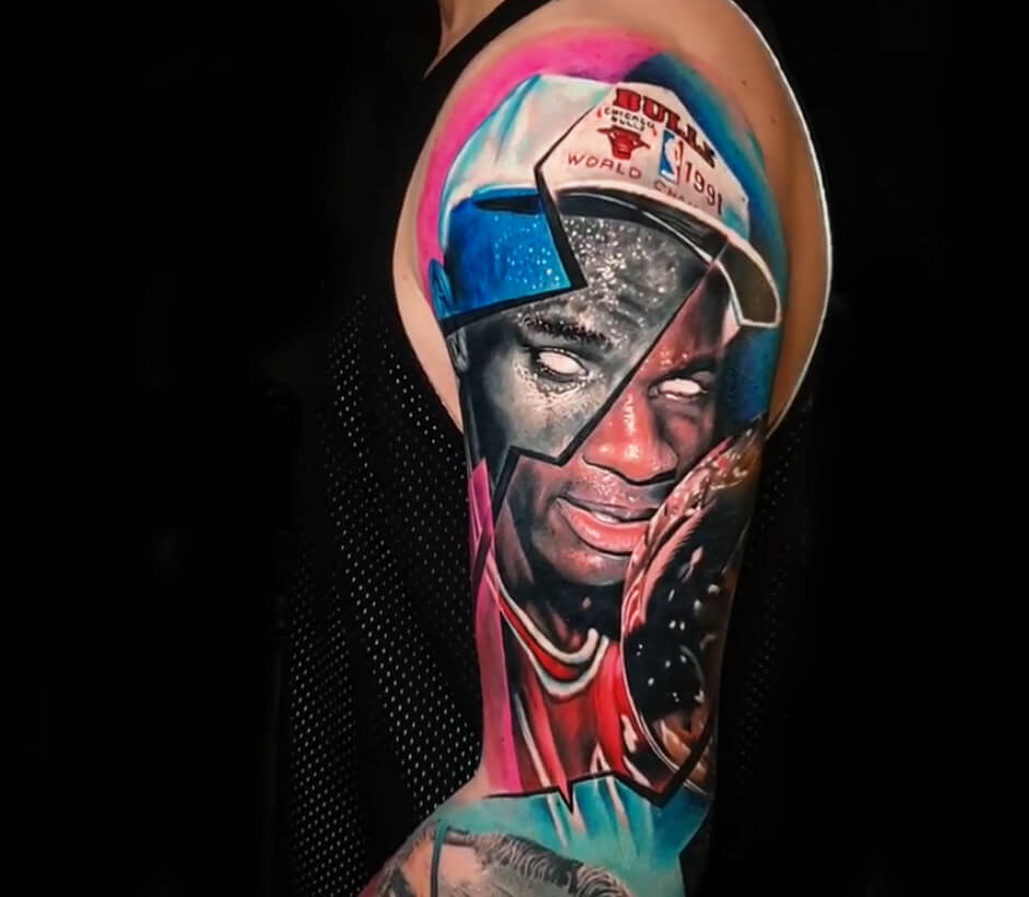 Michael Jordan tattoo by Marek Hali | Photo 31588