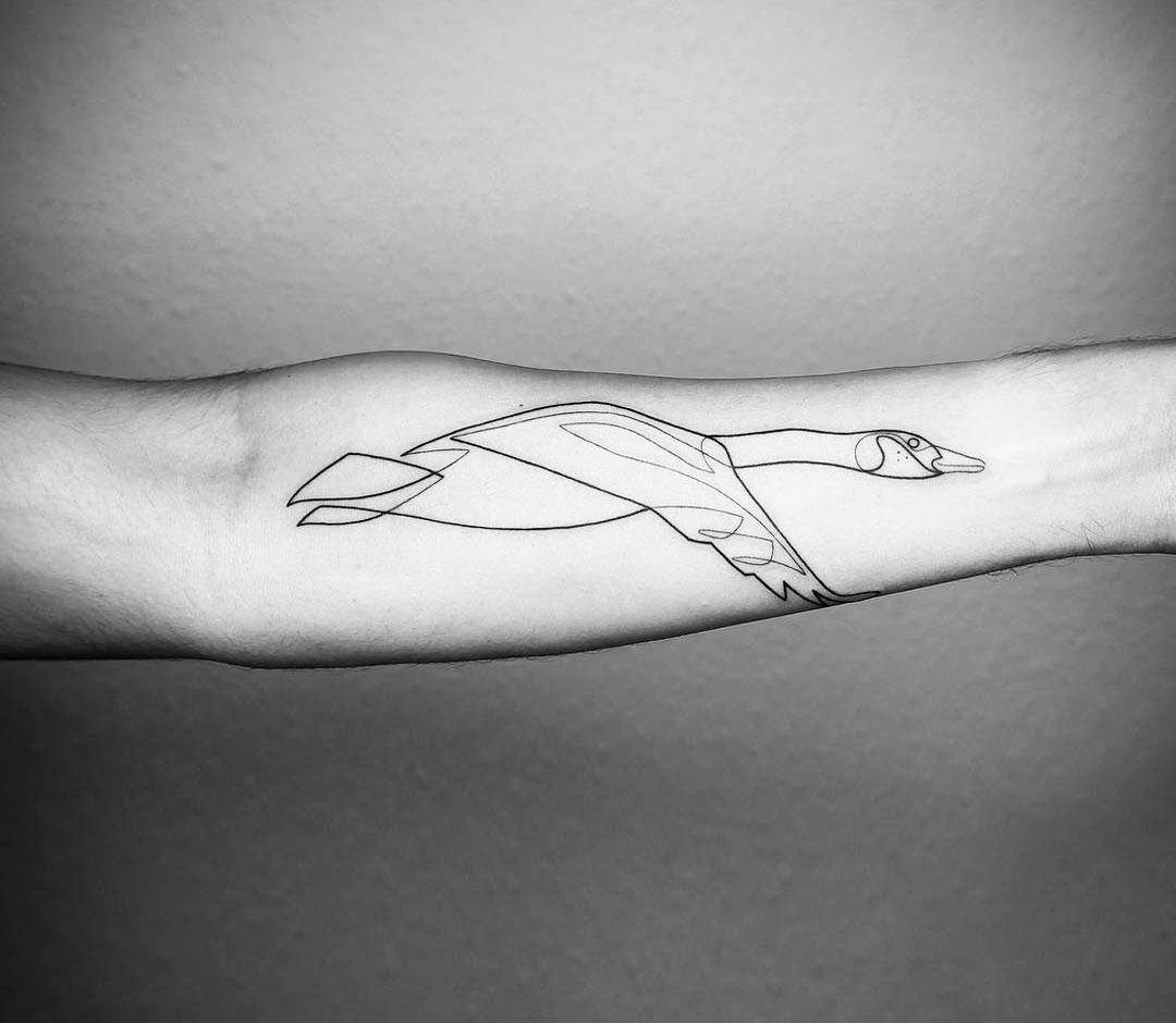 Goose tattoo by Mo Ganji Photo 30623