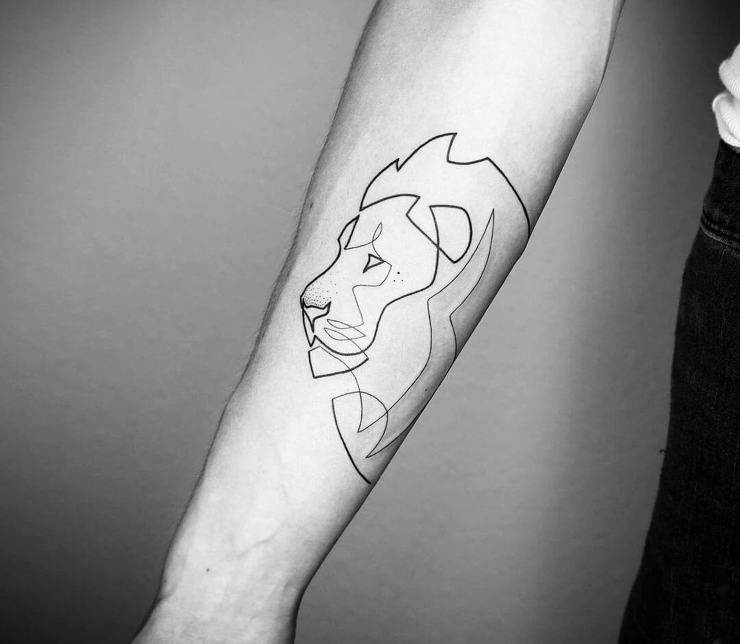 Minimal Tribal lion tattoo by... - Skin Machine Tattoo Studio | Facebook