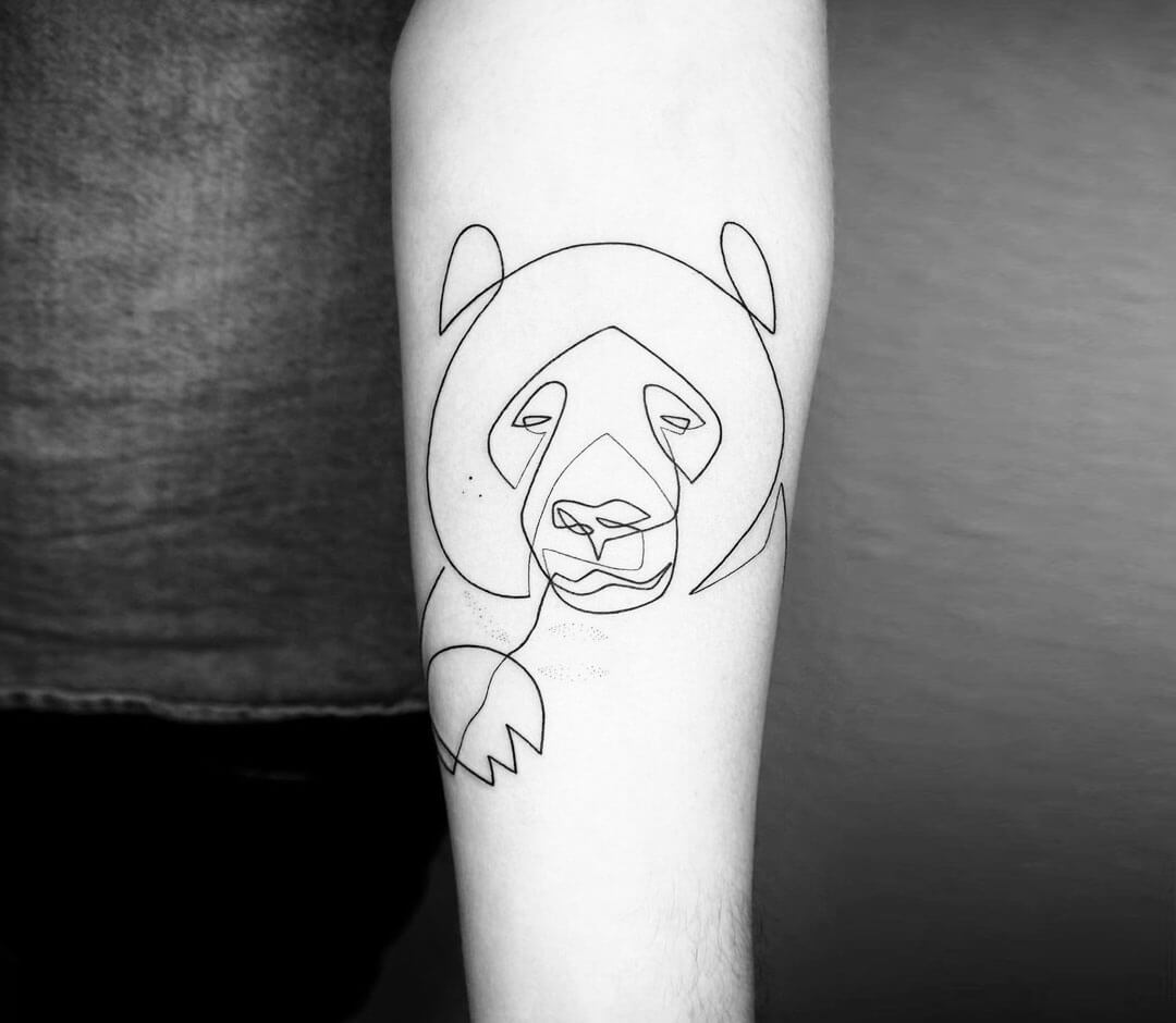 Geometric space panda by Kaitlin Dutoit | Cosmic tattoo, Panda tattoo, Geometric  tattoo