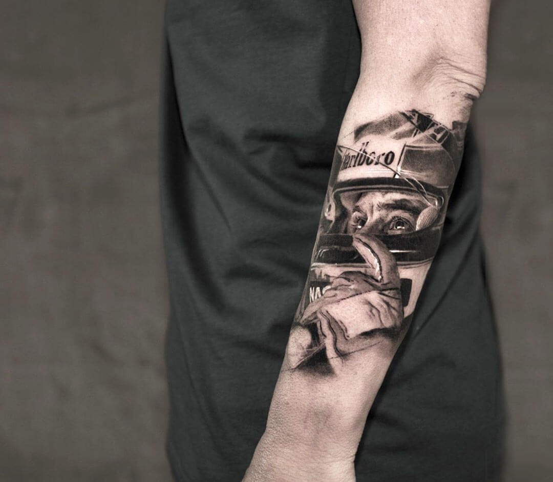 Ayrton Senna tattoo by Niki Norberg | Photo 32070