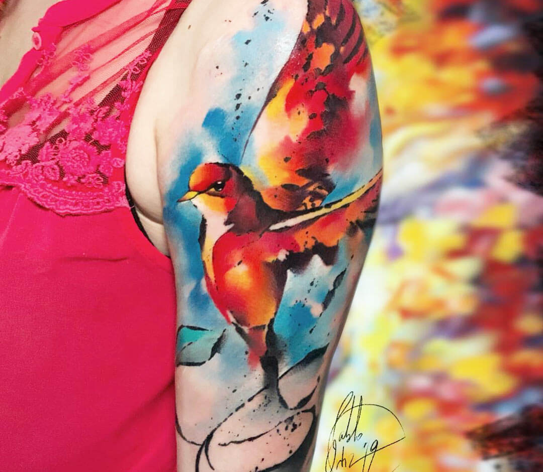 Phoenix bird tattoo by Pablo Ortiz | Photo 30357