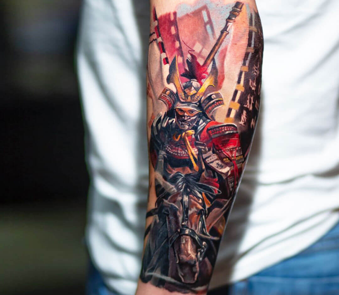 Samurai tattoo by Qtattoo Lee  Photo 32112