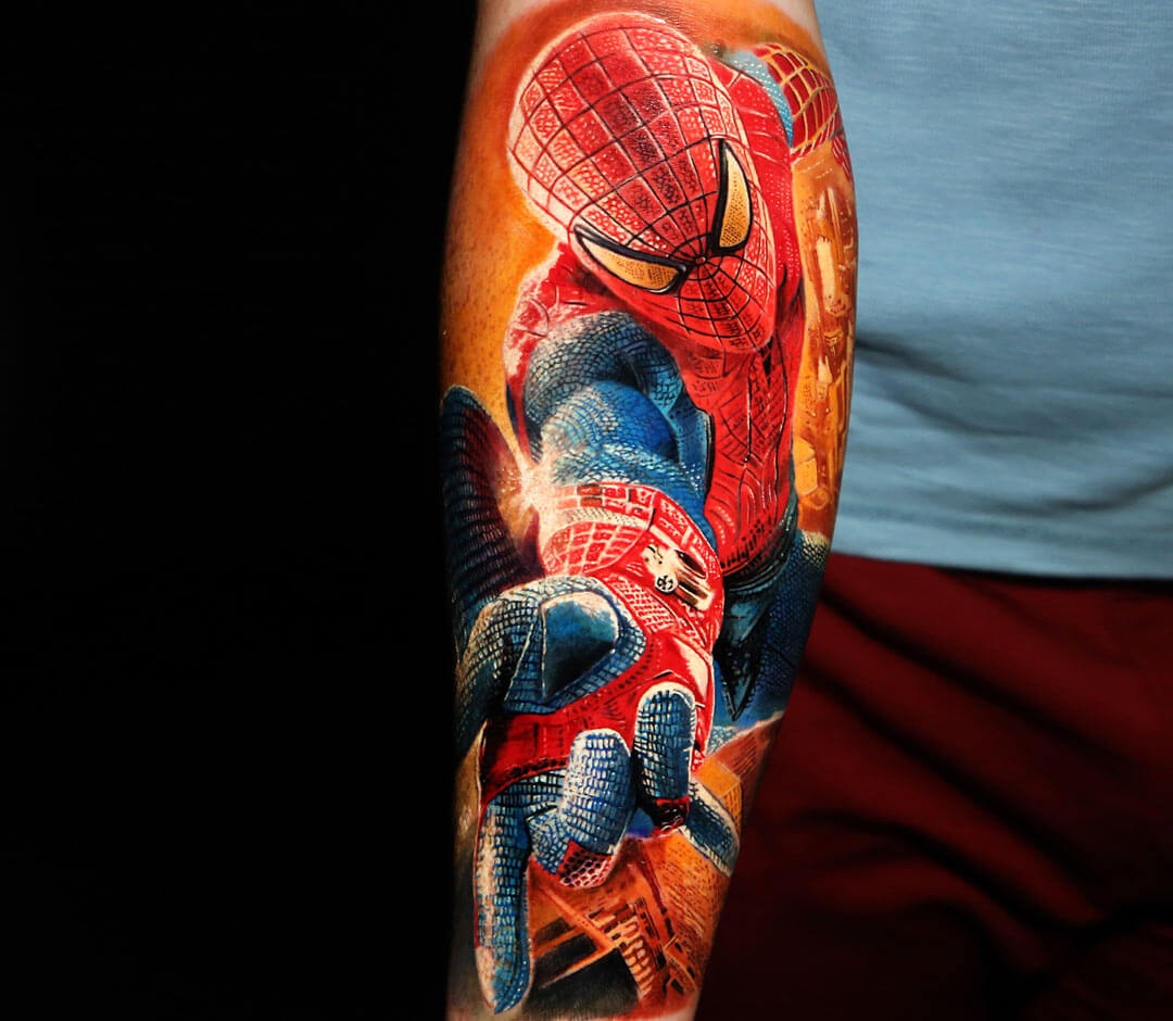 Buy Spiderman Traditional Tattoo Flash A4 Print Oldschool Print Online in  India  Etsy