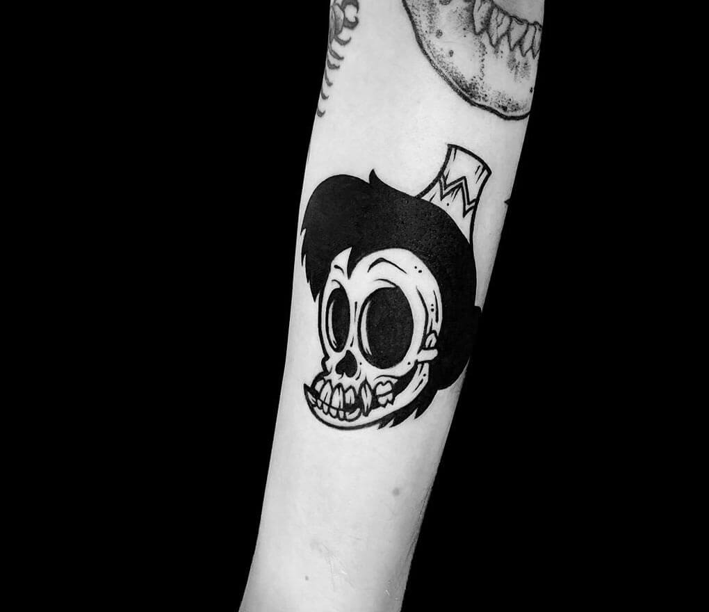 Monkey skull tattoo by Roy Tsour | Photo 30599