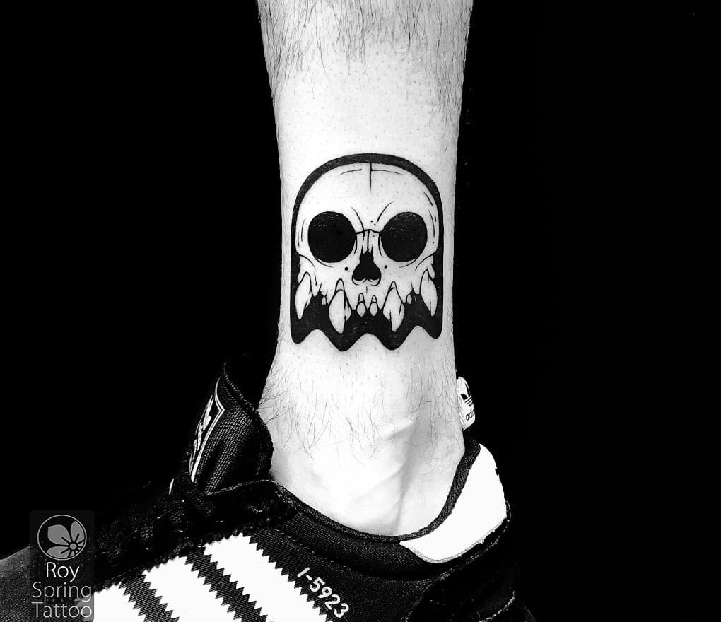 Pacman ghost tattoo by Roy Tsour | Photo 30273