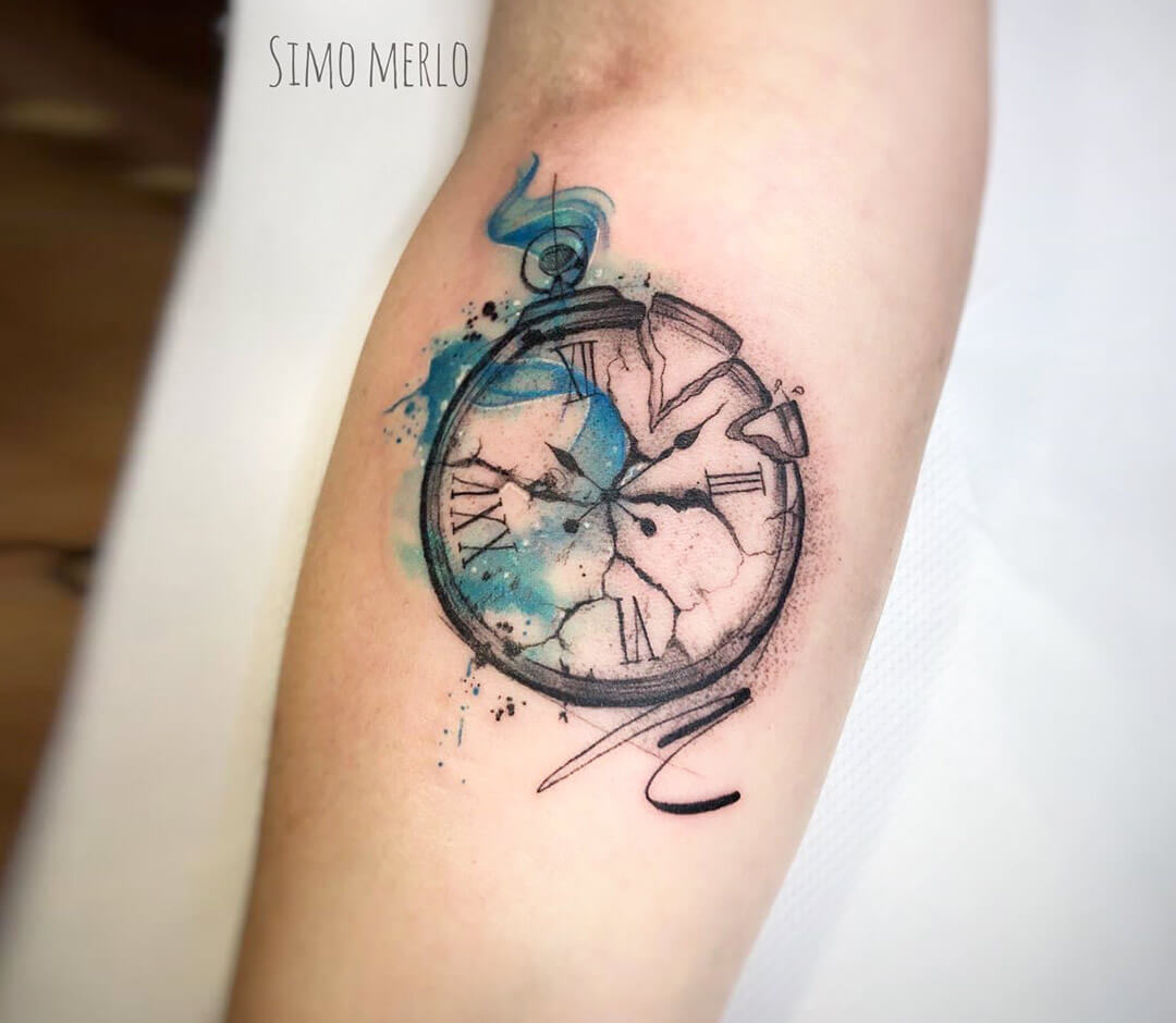 Dove And Clock Tattoo | Memorial Tattoo - YouTube