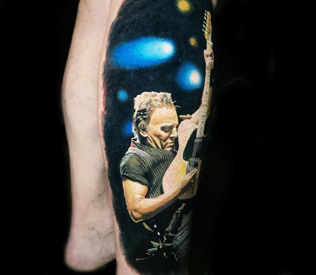 Bruce Springsteen tattoo by Steve Butcher Photo 30039