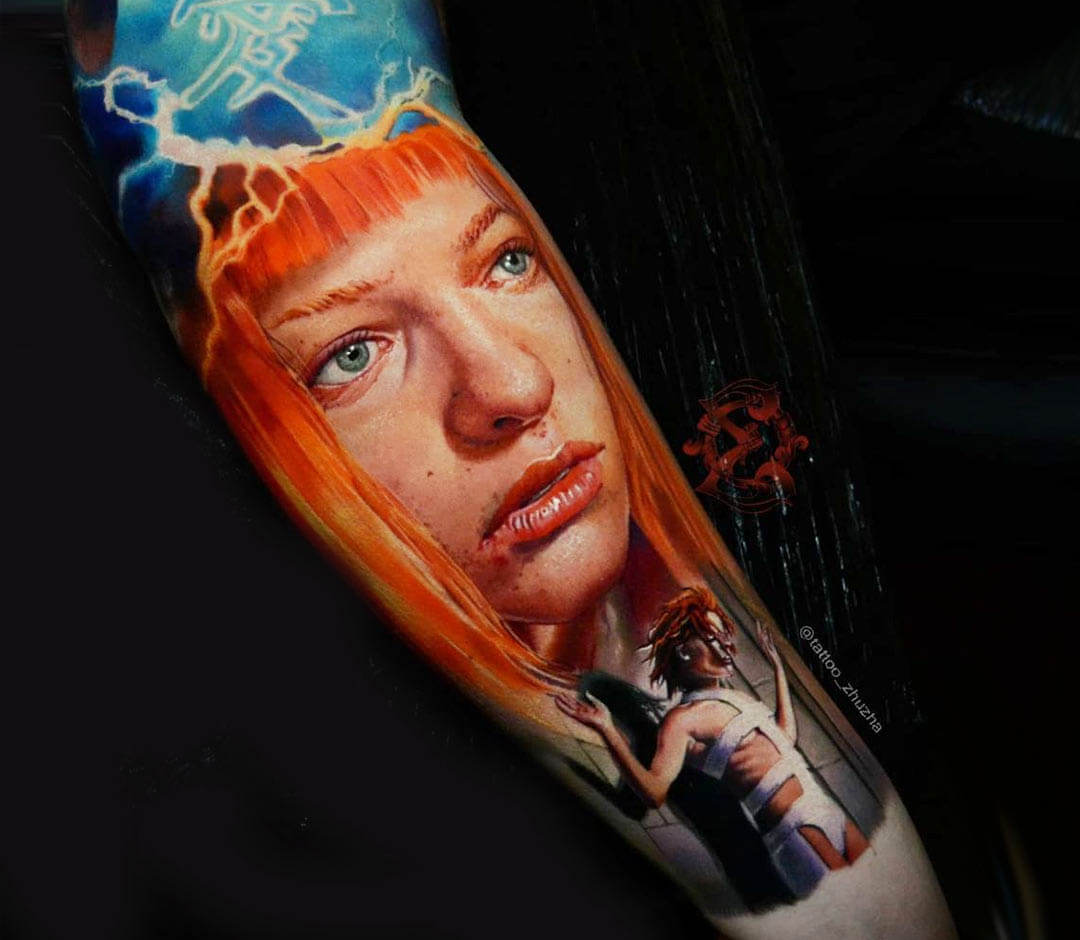 Grace Allen on Twitter Wanted a change so I got a tattoo and cut and got  my hair colored The tattoo is the one Lelu has from The Fifth Element  FifthElementMovie FifthElement 