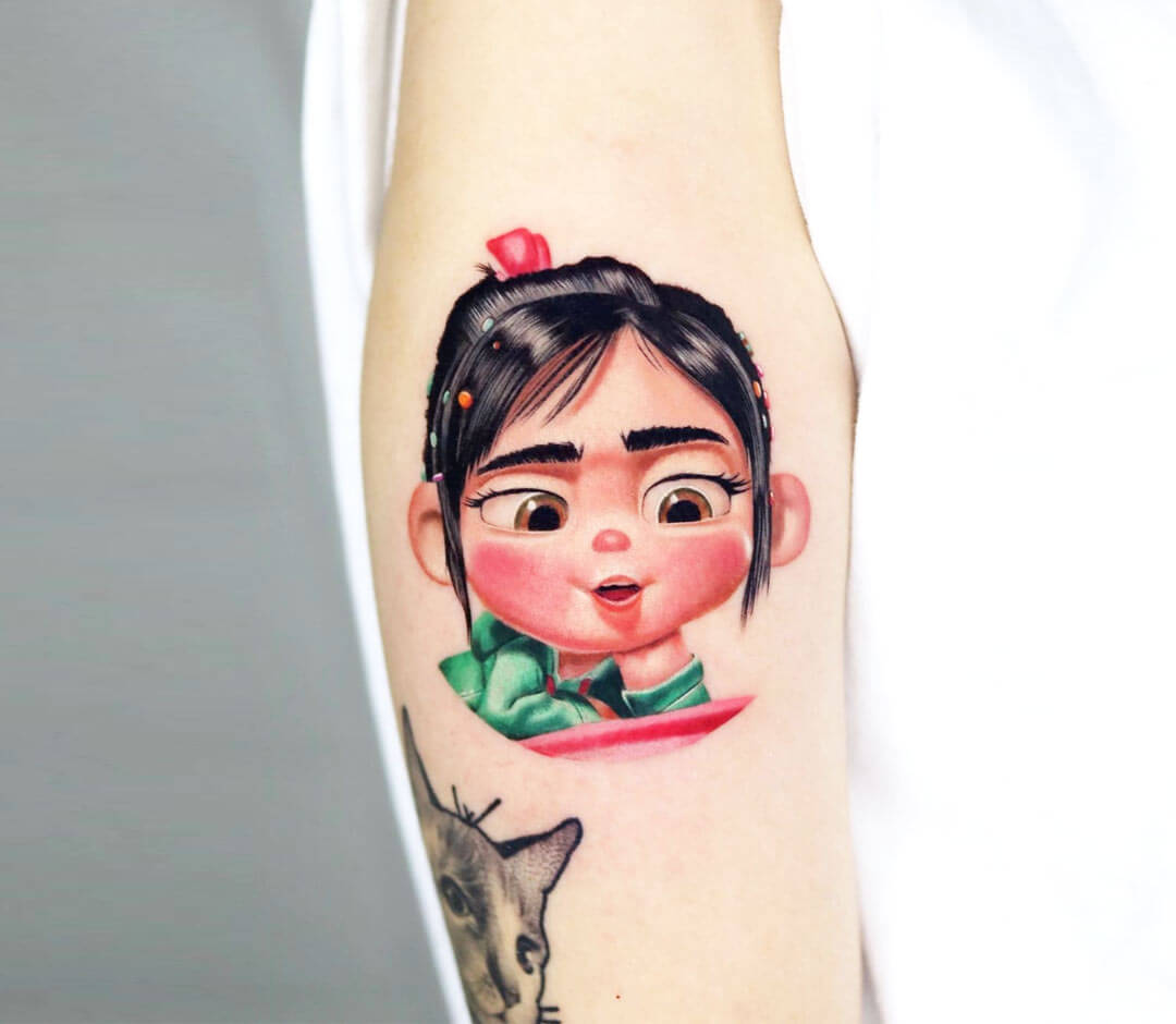 Vanellope tattoo by Tattooist Yeono | Photo 30919