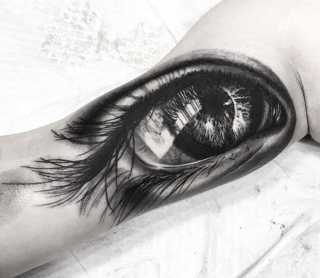 Eye Minimalist Tattoo Design – Tattoos Wizard Designs