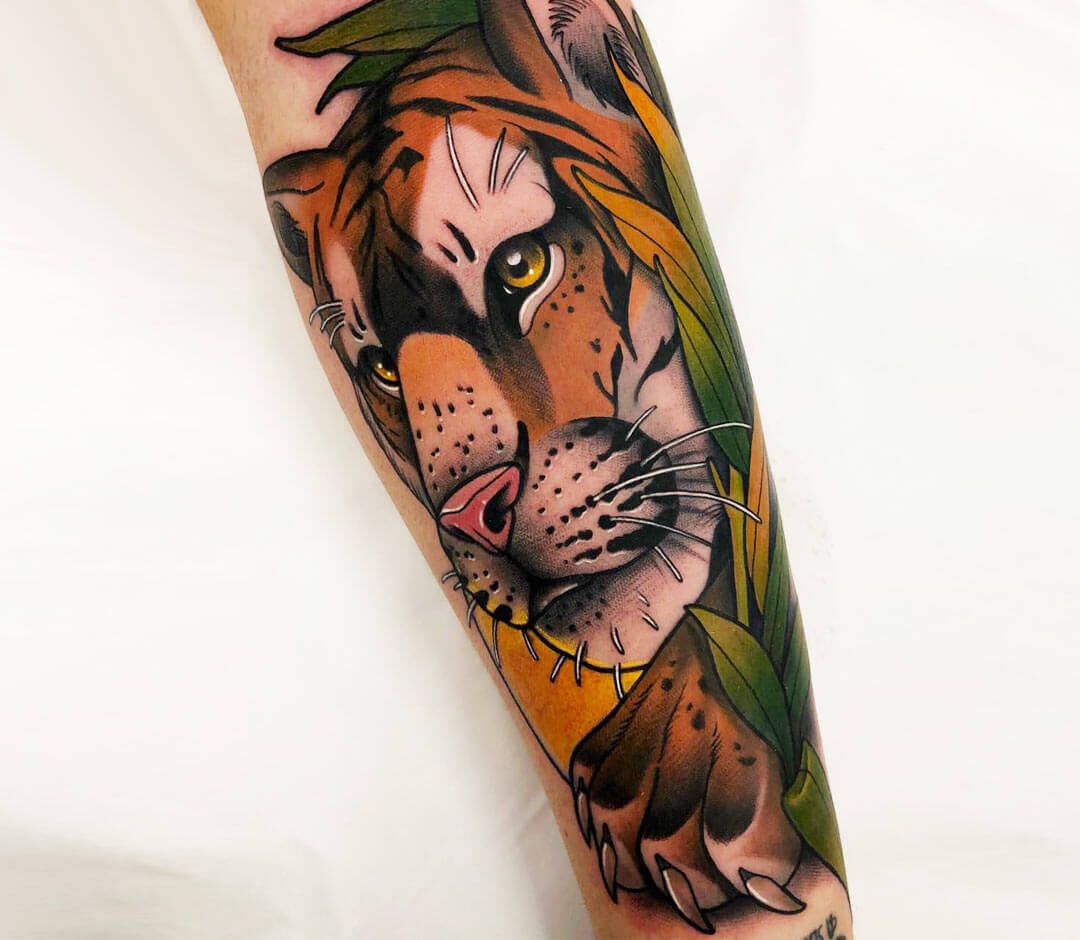 neo traditional animal tattoo