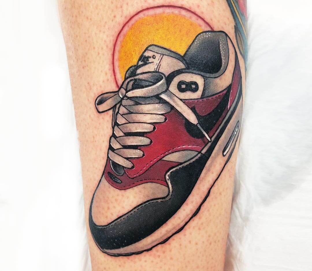 HBK inspired tattoo and Forrest Gump shoe by Thomas Booth @ True Hand Tattoo  in Sikeston, MO : r/tattoos
