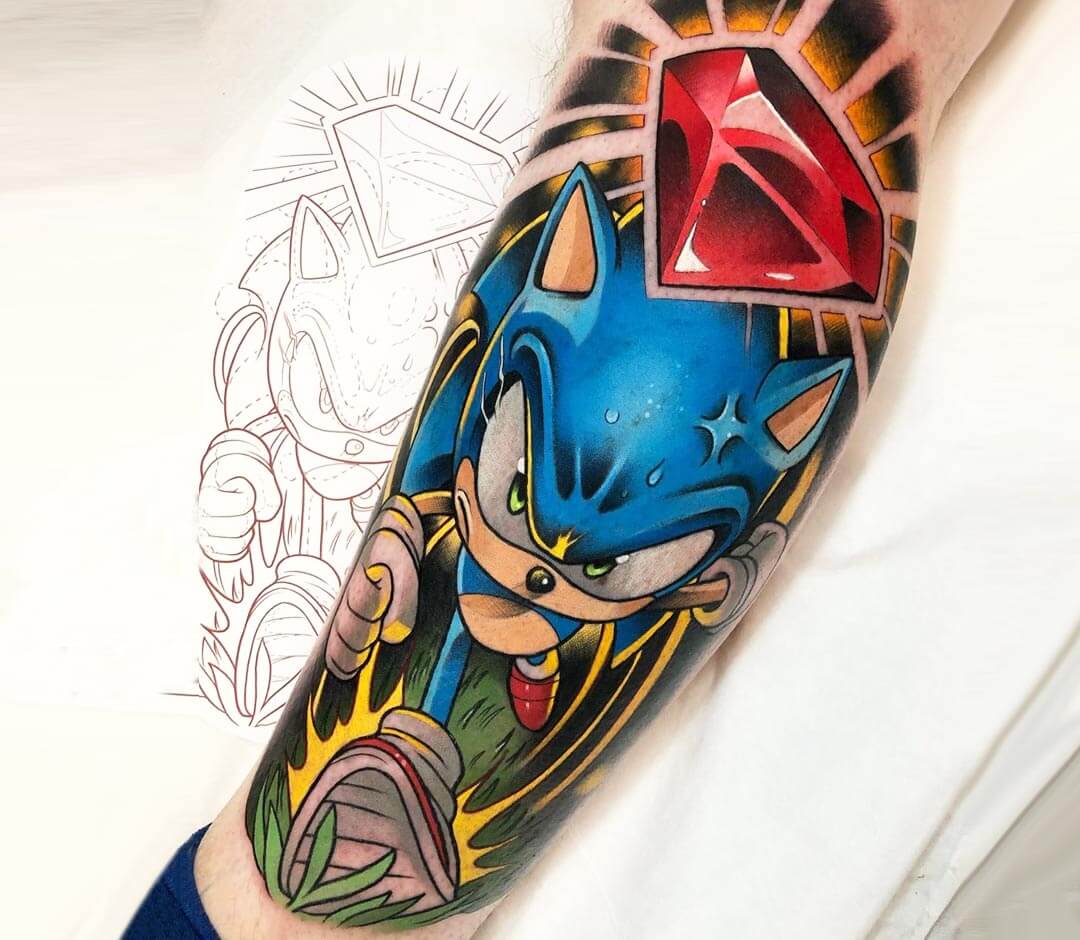 Adorable Hedgehog Tattoo Design