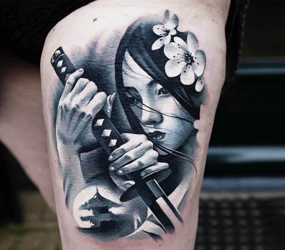 Back to work Geisha warrior chronicink chronicinkasian  chronicinkasianink geisha warrior tattoo irezumi  Instagram
