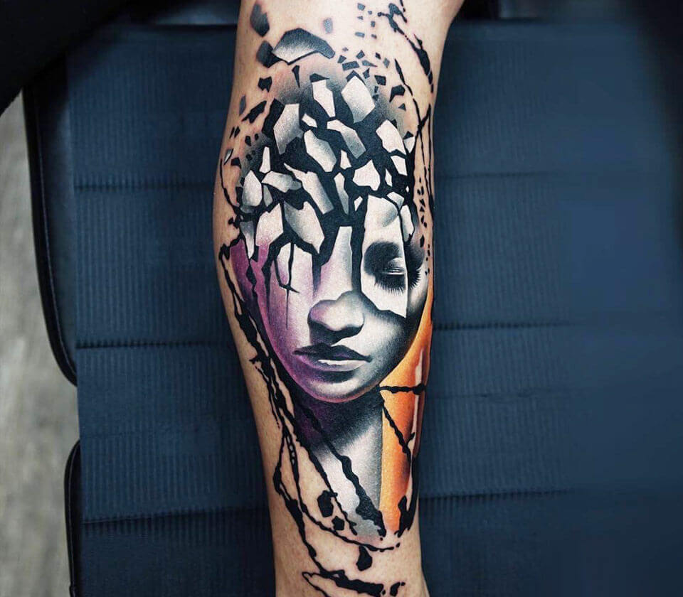 Tattoo photos Gallery. surrealistic face surrealistic tattoo art A D Pancho...