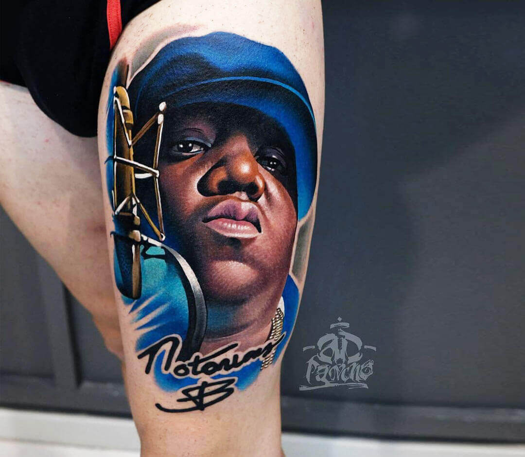 Notorious Big tattoo by A D Pancho Photo 22833