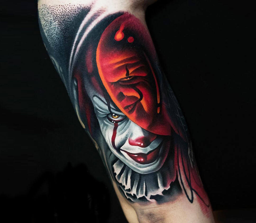 Pennywise clown tattoo by . Pancho | Photo 22836