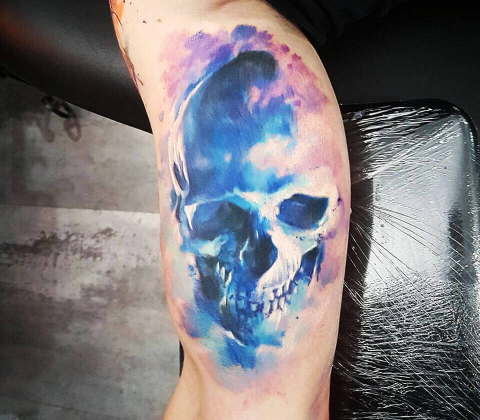 Blue Skulls Tattoo by Matt Rousseau | Your Flesh Tattoo