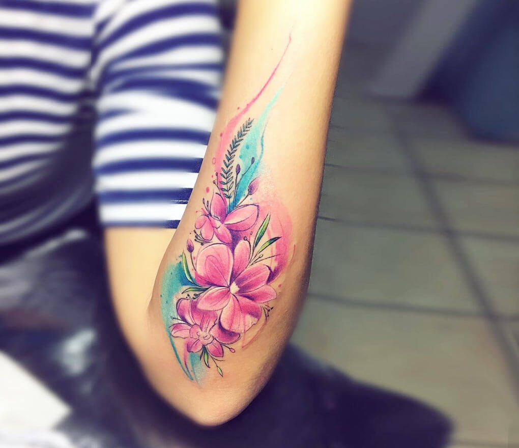 Color Flowers Tattoo by Rob Jeff : Tattoos