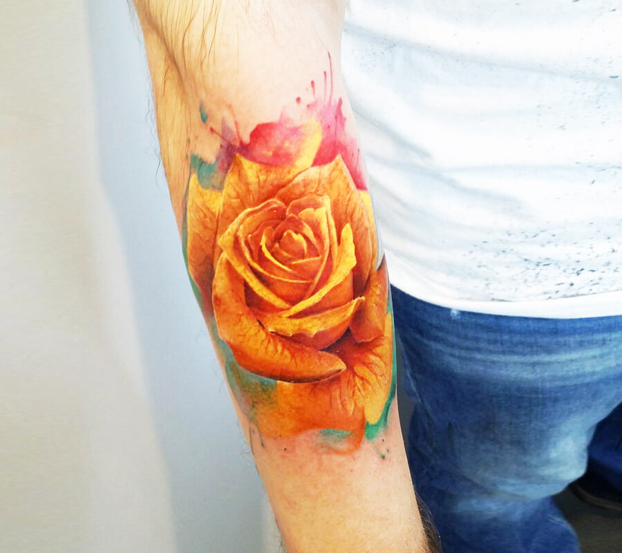 Tattoo photos Gallery. realistic yellow rose realistic tattoo art Adrian .....