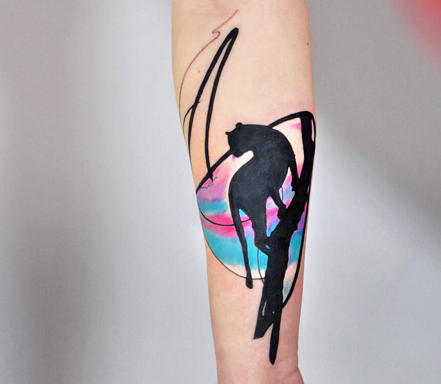 Black Cat tattoo by Aleksandra Katsan | Photo 18396
