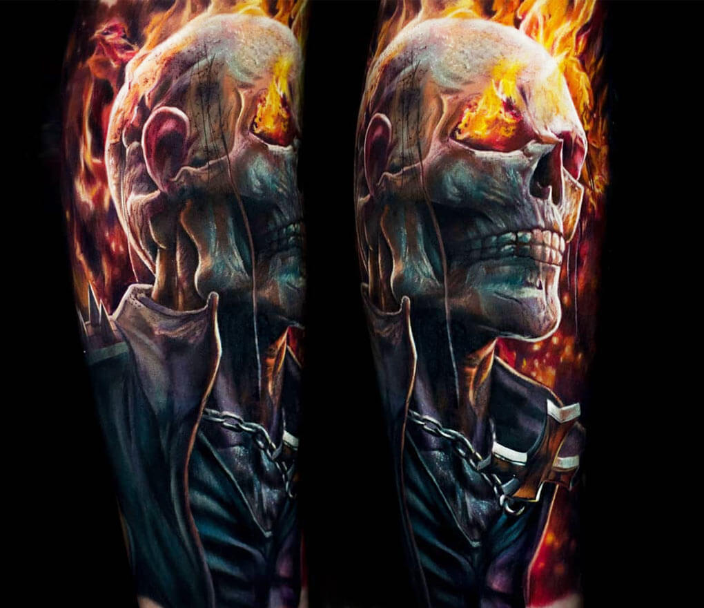 ghost rider tattoo by tattooastur on DeviantArt