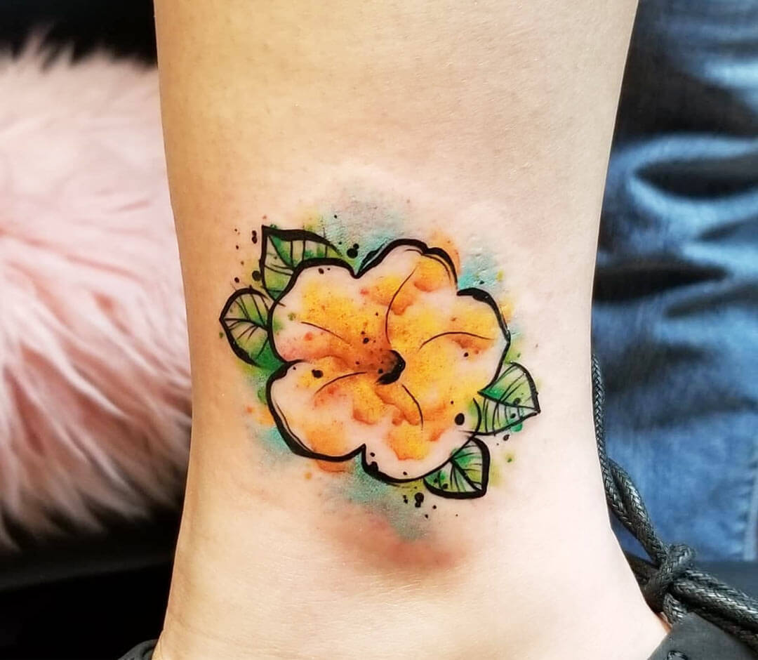 Floral snake done by Shannon at Orange Blossom Tattoo Studio in Cape Coral  Florida  rtattoos