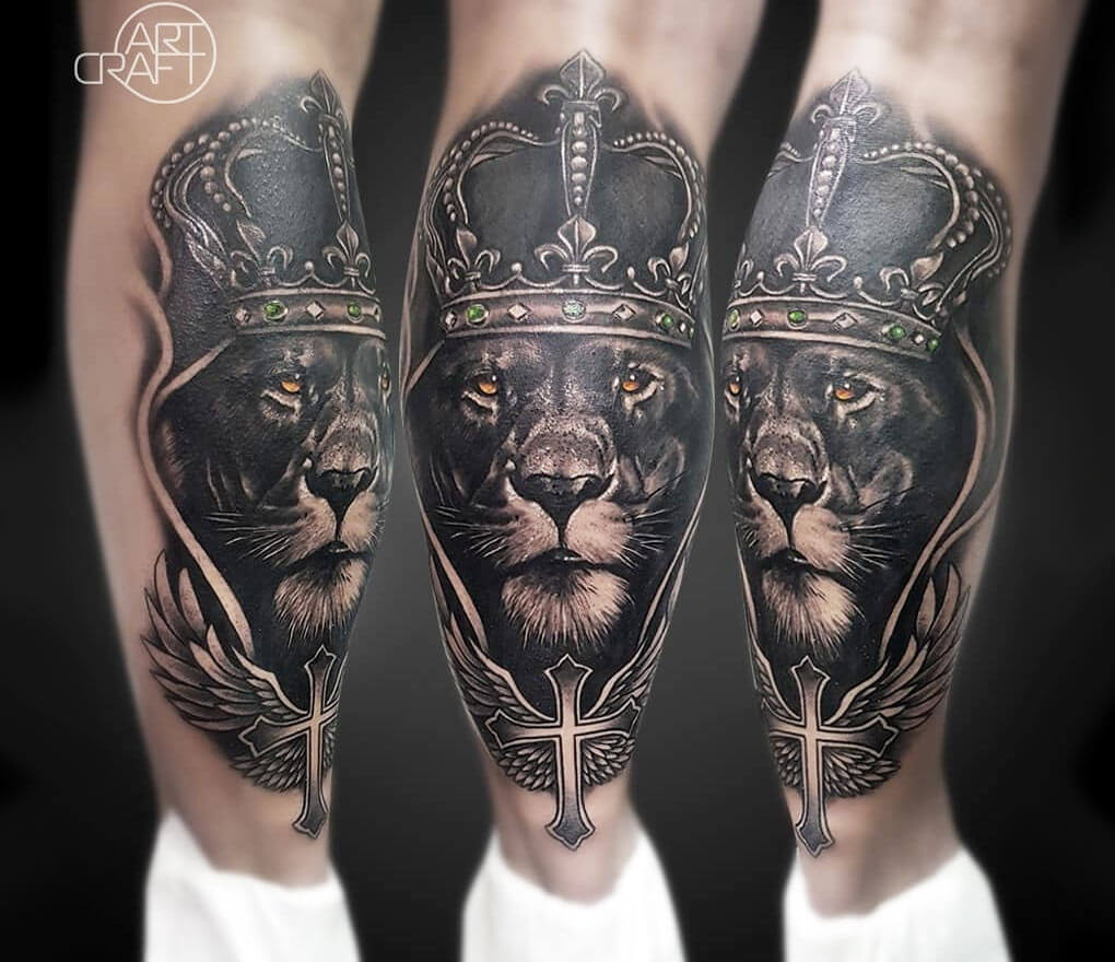 King Lion & Rose Sleeve Temporary Tattoo Fake Sticker Women Mens Arm Body  Thigh | eBay
