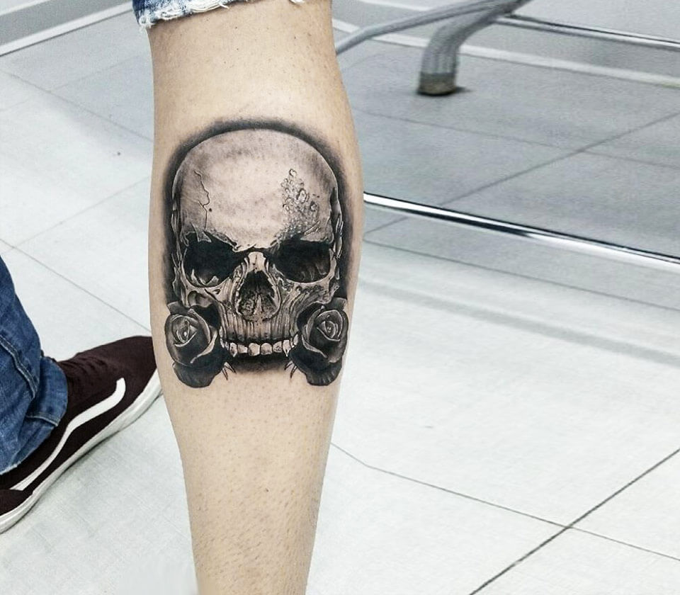 Realistic skull tattoo - Avantgarde Tattoo Barcelona