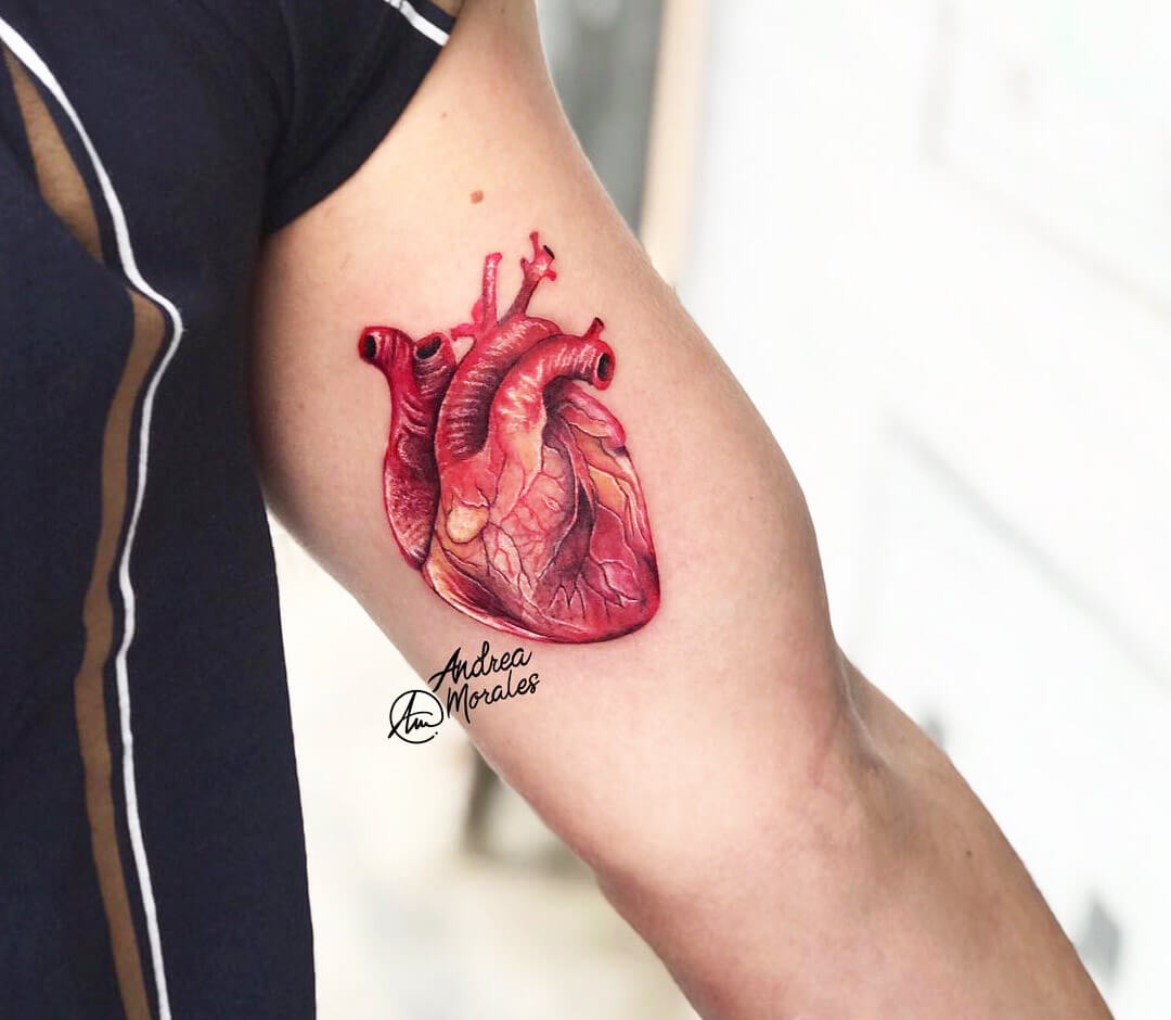 Tattoo Anatomy Vintage Illustration. Floral Romantic Anatomical Heart Stock  Vector - Illustration of body, vector: 253717521
